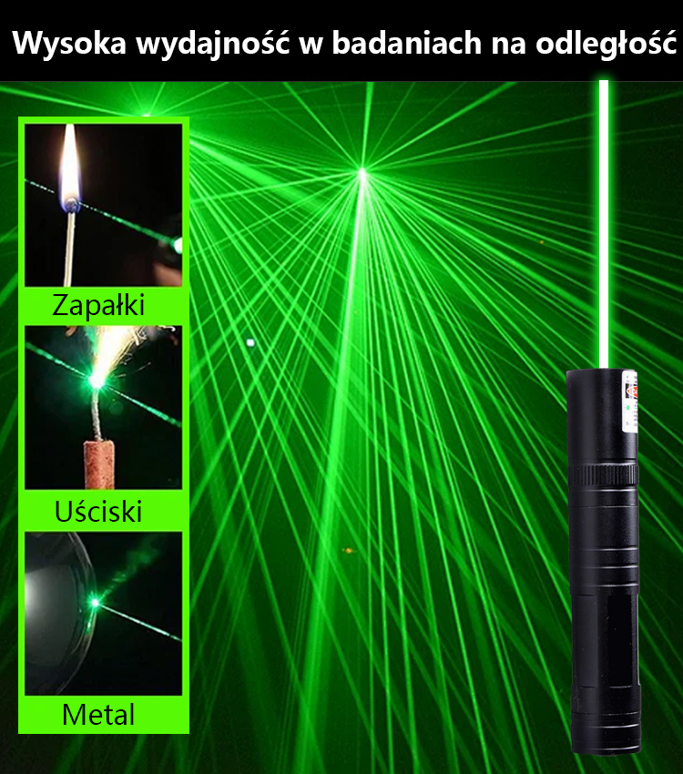 Laserowe światło punktowe w kolorze czerwonym i zielonym