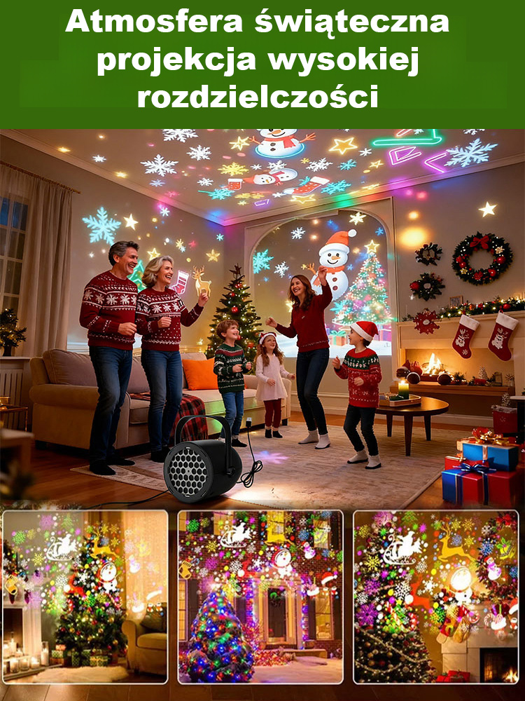 Świąteczny projektor świetlny