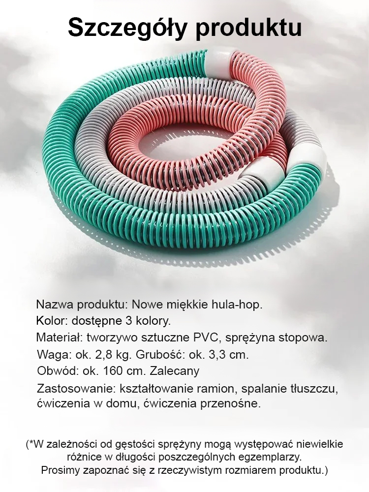 Nowa miękka obręcz hula-hoop do odchudzania.