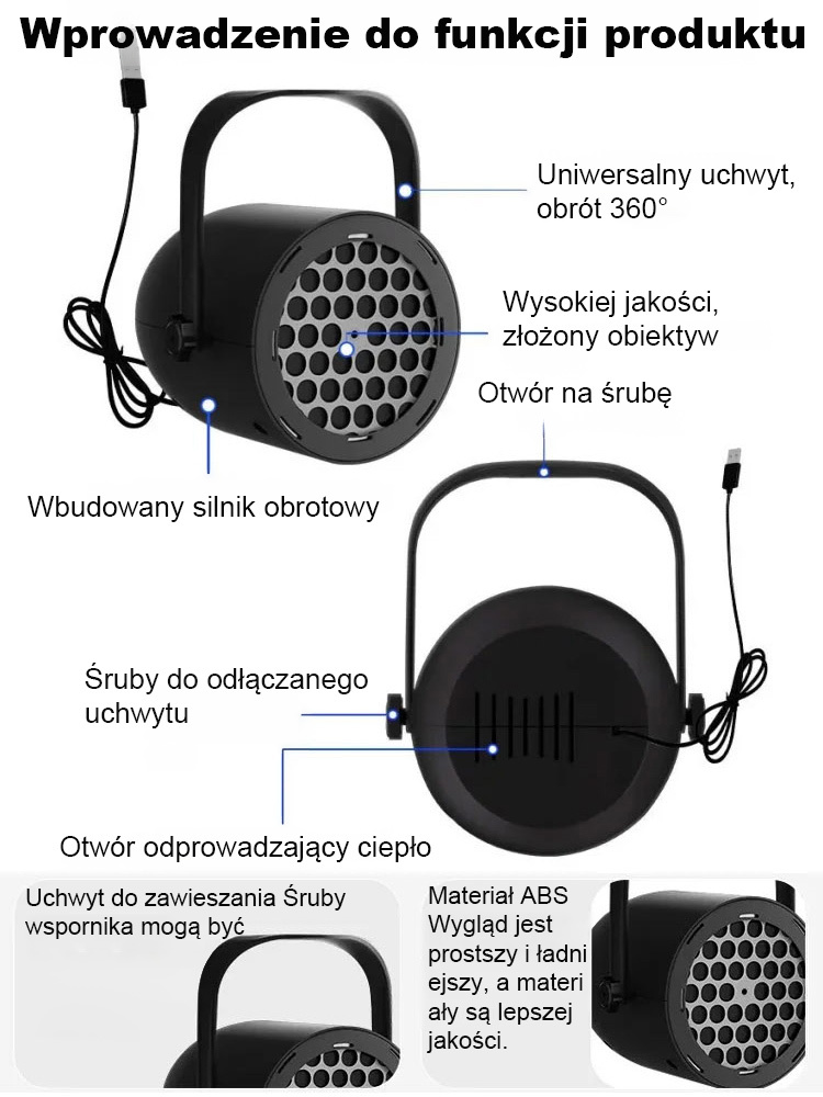Świąteczny projektor świetlny