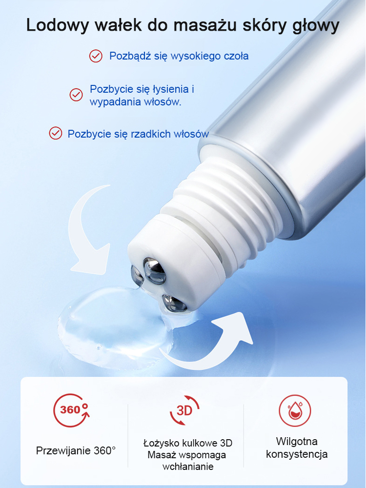 Serum w kulce wzmacniające cebulki włosów, zapobiegające wypadaniu i wspomagające porost włosów.