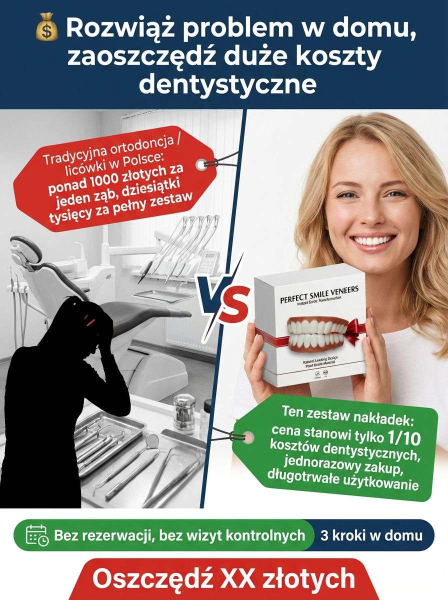 Bez kleju, bez dentysty, bez wizyty! | Tylko w 1 minutę zdobądź idealnie dopasowane sztuczne zęby z naszym przenośnym zestawem! Odzyskaj pewność uśmiechu! 🦷