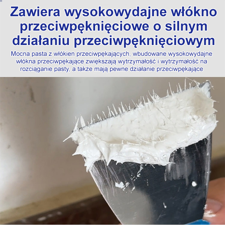🔥Pasta naprawcza zawiera składniki włókniste, które mogą szybko wypełnić i przywrócić gładkie powierzchnie ścian🔥
