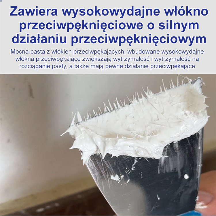 🔥Pasta naprawcza zawiera składniki włókniste, które mogą szybko wypełnić i przywrócić gładkie powierzchnie ścian🔥