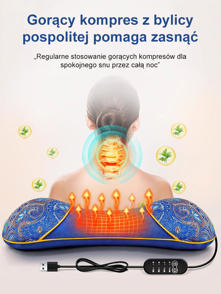 ✨Poduszka z bylicy z ogrzewaniem elektrycznym, ulga w bólu szyi w 10 minut!✨
