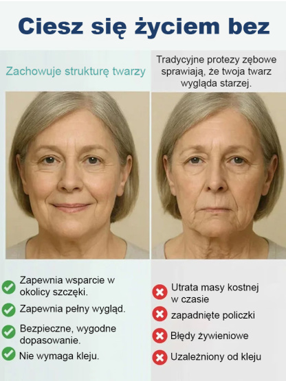 Pewność przy żuciu, już więcej nie martw się o luźne protez! 🦷 Amerykański zestaw do poprawy protez 🔥 Odzyskaj siłę młodzieńczego gryzienia!