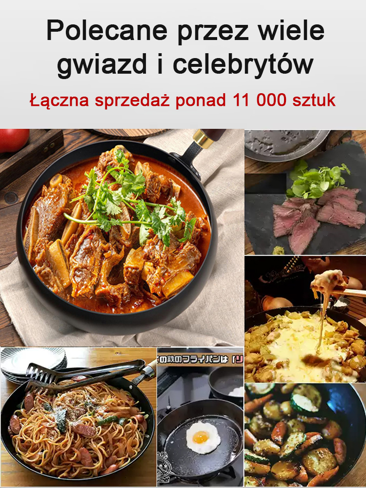 🌟 Innowacyjna patelnia bez powłoki zapobiegającej przywieraniu, 💡 Zdrowe gotowanie, łatwe delektowanie się pysznym jedzeniem.