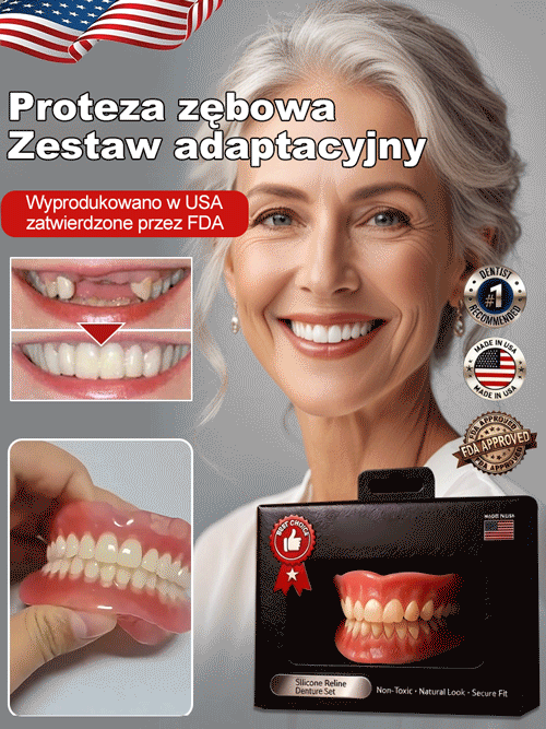 Pewność przy żuciu, już więcej nie martw się o luźne protez! 🦷 Amerykański zestaw do poprawy protez 🔥 Odzyskaj siłę młodzieńczego gryzienia!