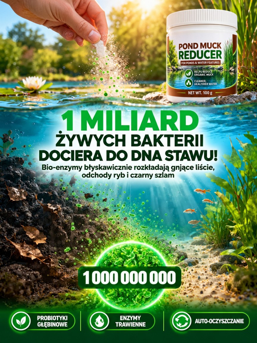 💧 Krystalicznie Czysta Woda w 3 Minuty! Oczyszczacz Stawu i Oczka Wodnego! 50% OFF 