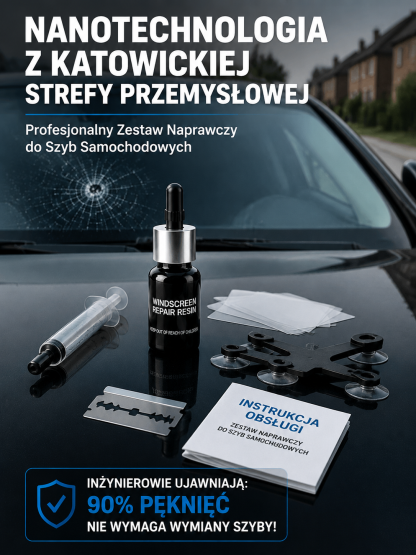 Zaoszczędź tysiące na naprawie szyby samochodowej! 🚗 Kompleksowy zestaw do samodzielnego usuwania pęknięć po kamieniach w zaledwie 3 minuty. ⏱️