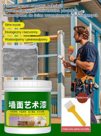 🔥Wysoce elastyczna, wodoodporna powłoka ścienna z funkcją automatycznej naprawy pęknięć🔥