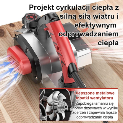 🔥Duża moc i precyzyjna regulacja ułatwiają obróbkę różnych gatunków drewna i sprawdzają się w różnych sytuacjach🔥