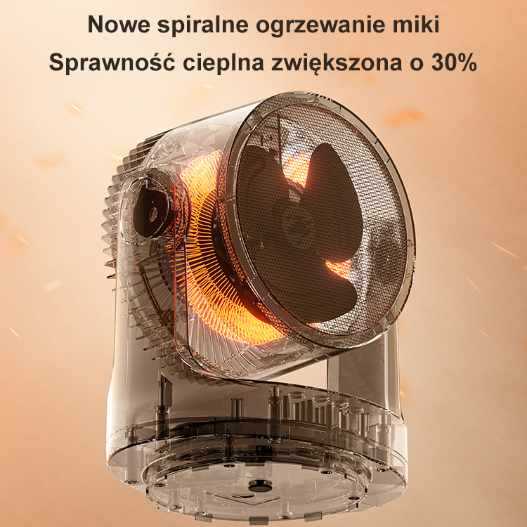 🔥Może szybko zwiększyć temperaturę w pomieszczeniu i stworzyć ciepłe i komfortowe środowisko domowe🔥