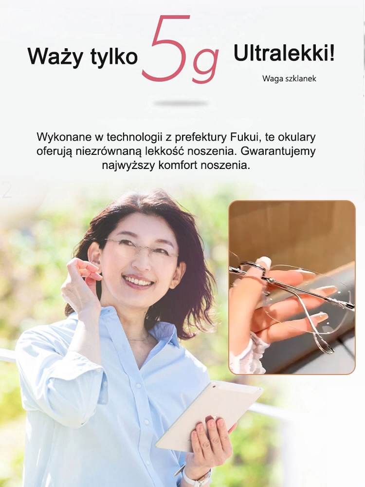 ✨Okulary przeciwsłoneczne z automatyczną zmianą koloru, ultralekkie bez oprawek, dostosowane do 0-1000 stopni