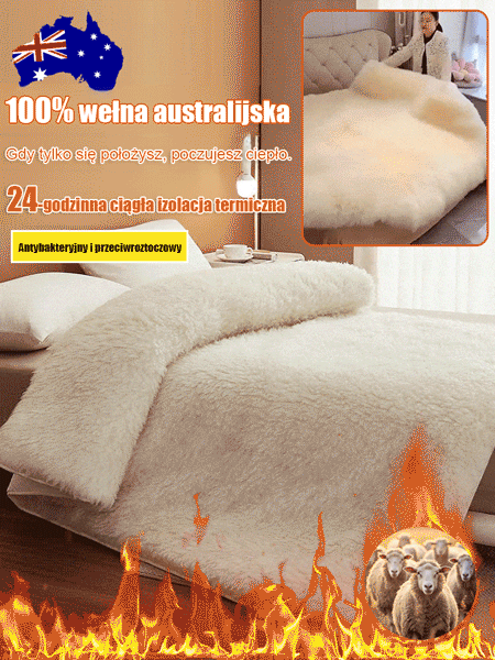 🔥Materac z australijskiej wełny ✨ Wygodny i ciepły design