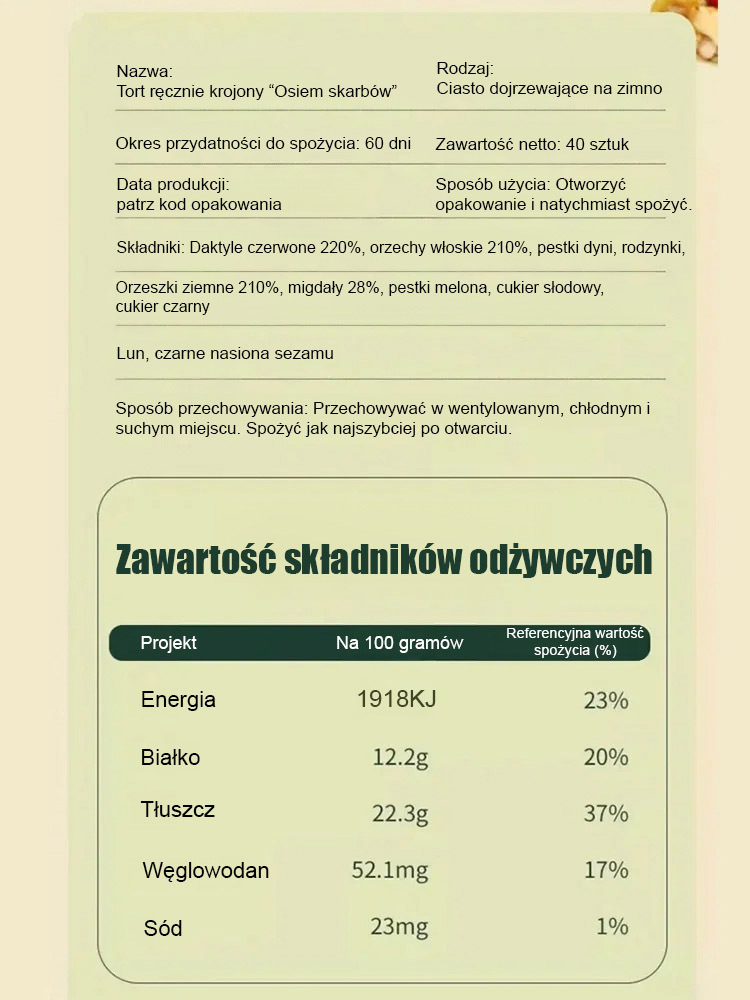 🌿 Ośmioziarnisty placek z żeń-szenia i astragalusa 💪 Wzmacnia i odżywia, nie podnosząc poziomu cukru 🚫 Bez cukru, zdrowy i syty