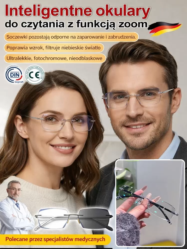 ✅ Bez względu na to, czy masz nadwzroczność, krótkowzroczność czy astygmatyzm! Bez konieczności badania okulistycznego! Soczewki automatycznie się dostosowują, zapewniając zawsze krystalicznie ostre widzenie!