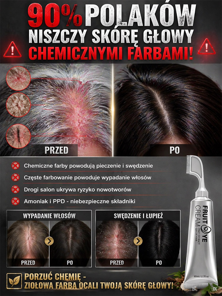  🌿0% Amoniaku i PPD | 99% Pokrycia Siwizny! Naturalna Farba Ziołowa w Piance – Zapomnij o Drogich Salonach i Zniszczonych Włosach!