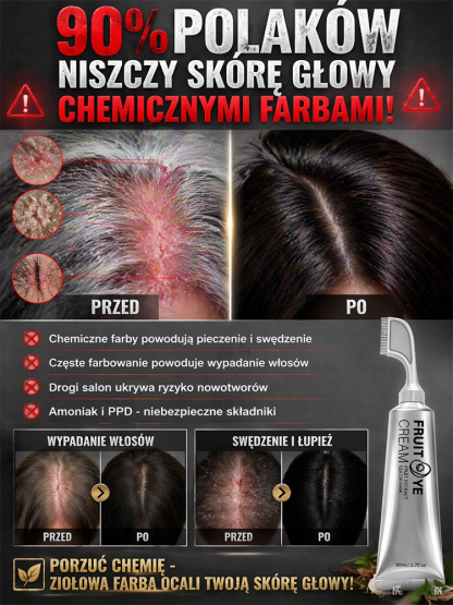  🌿0% Amoniaku i PPD | 99% Pokrycia Siwizny! Naturalna Farba Ziołowa w Piance – Zapomnij o Drogich Salonach i Zniszczonych Włosach!