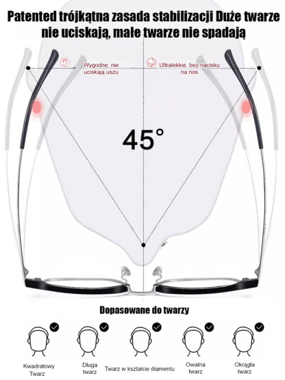 ✨Magiczne okulary 3 w 1✨ Automatyczny zoom do czytania, komputera i dali. Koniec ze zdejmowaniem!
