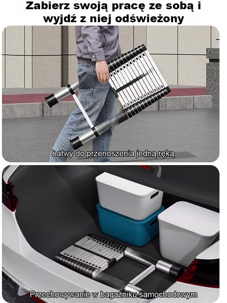 🏆Bezpieczna, stabilna i wszechstronna drabina teleskopowa do łatwych napraw domowych🌺