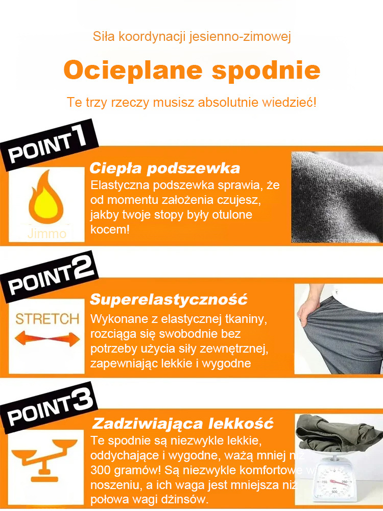 🔥 Męskie Ocieplane Spodnie Jesienno-Zimowe – Ciepło, Wygoda i Style bez Kompromisów!