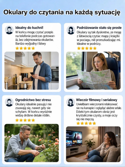 ✅ Bez względu na to, czy masz nadwzroczność, krótkowzroczność czy astygmatyzm! Bez konieczności badania okulistycznego! Soczewki automatycznie się dostosowują, zapewniając zawsze krystalicznie ostre widzenie!