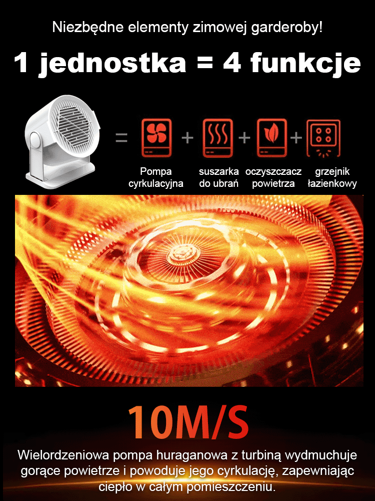 🔥Kompleksowy sprzęt do ogrzewania domu 🌡️ Wiele regulowanych ustawień, które spełniają różne potrzeby związane z ciepłem
