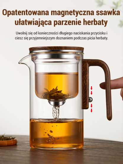 🌿Czajnik filtrujący z funkcją szybkiego dotknięcia — oddziela liście herbaty od herbaty w zaledwie 3 sekundy, 🍃dzięki czemu parzenie herbaty staje się łatwe i eleganckie.