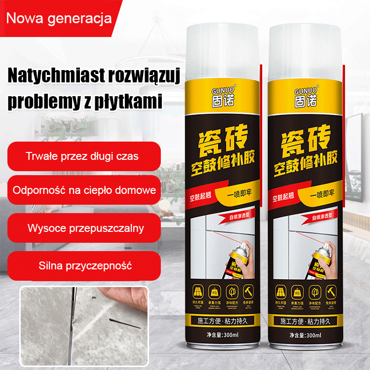 🏠 Specjalistyczny klej do płytek z pustkami, naprawa bez rozbijania, silne klejenie zapobiegające odklejaniu się