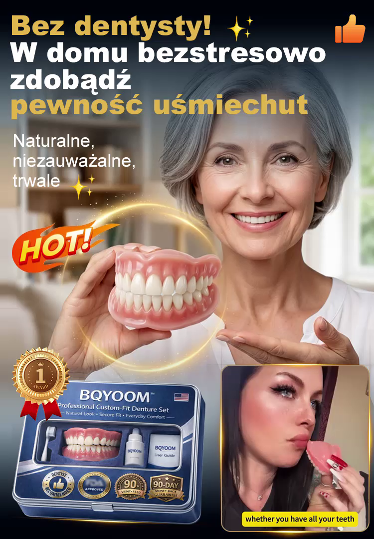 S[Uzyskaj idealny uśmiech natychmiast] Zestaw protez zębowych