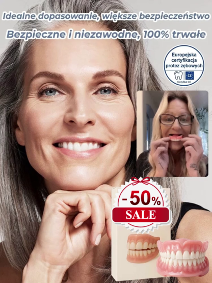 ✨Bez kleju, bez dentysty, bez wizyty! | Tylko w 1 minutę zdobądź idealnie dopasowane sztuczne zęby z naszym przenośnym zestawem! Odzyskaj pewność uśmiechu! 🦷✨