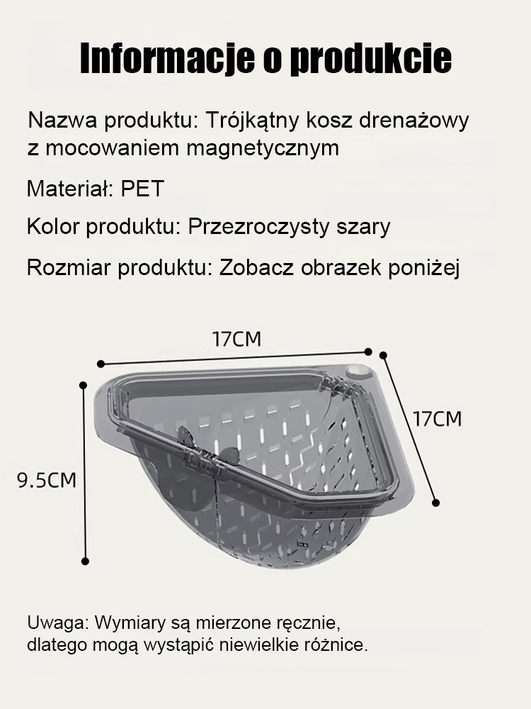 ✨ Montaż magnetyczny bez wiercenia, trwały materiał PET łatwy w czyszczeniu, separacja mokrego i suchego bez zajmowania miejsca