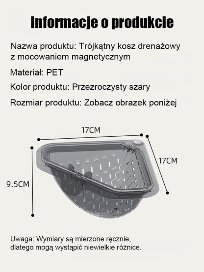 ✨ Montaż magnetyczny bez wiercenia, trwały materiał PET łatwy w czyszczeniu, separacja mokrego i suchego bez zajmowania miejsca