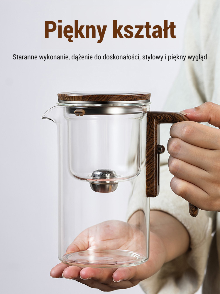 🌿Czajnik filtrujący z funkcją szybkiego dotknięcia — oddziela liście herbaty od herbaty w zaledwie 3 sekundy, 🍃dzięki czemu parzenie herbaty staje się łatwe i eleganckie.