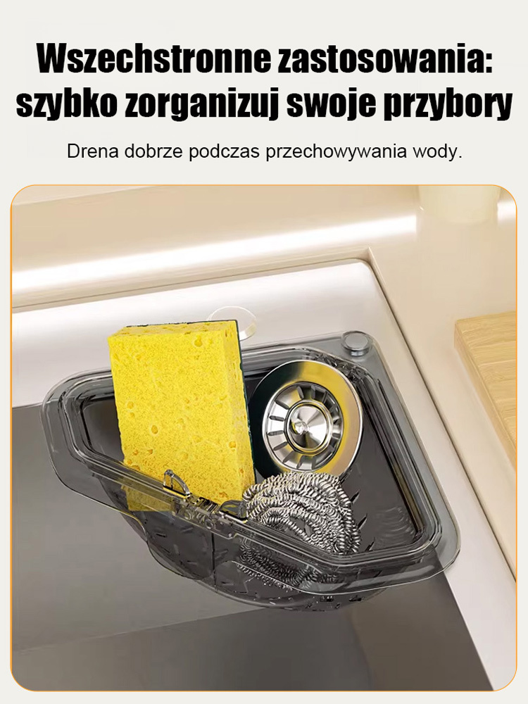 ✨ Montaż magnetyczny bez wiercenia, trwały materiał PET łatwy w czyszczeniu, separacja mokrego i suchego bez zajmowania miejsca