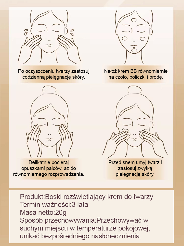 Naturalny krem rozświetlający – wystarczy jedno użycie✨, aby skóra rozkwitła świeżym blaskiem🎉