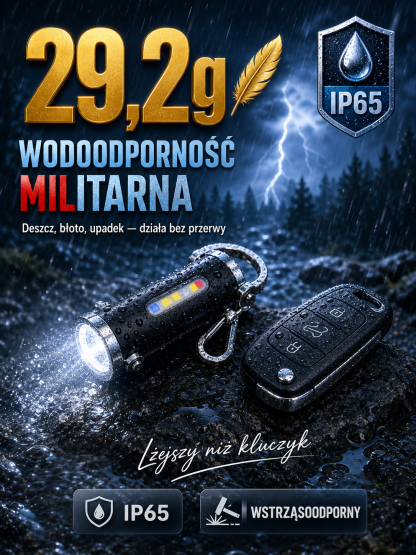 🚨【Wielofunkcyjny】Latarka ratunkowa SOS💡Silne/słabe/migające tryby świetlne, dostosowane do różnych potrzeb