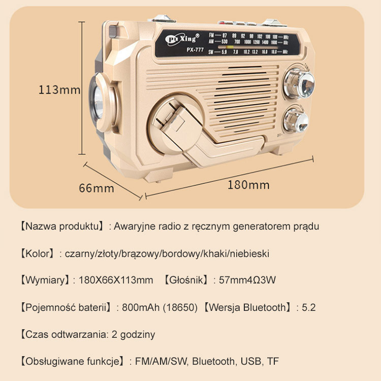 🔥Radiotelefon awaryjny z korbką, umożliwiający odbiór informacji w dowolnym momencie🔥