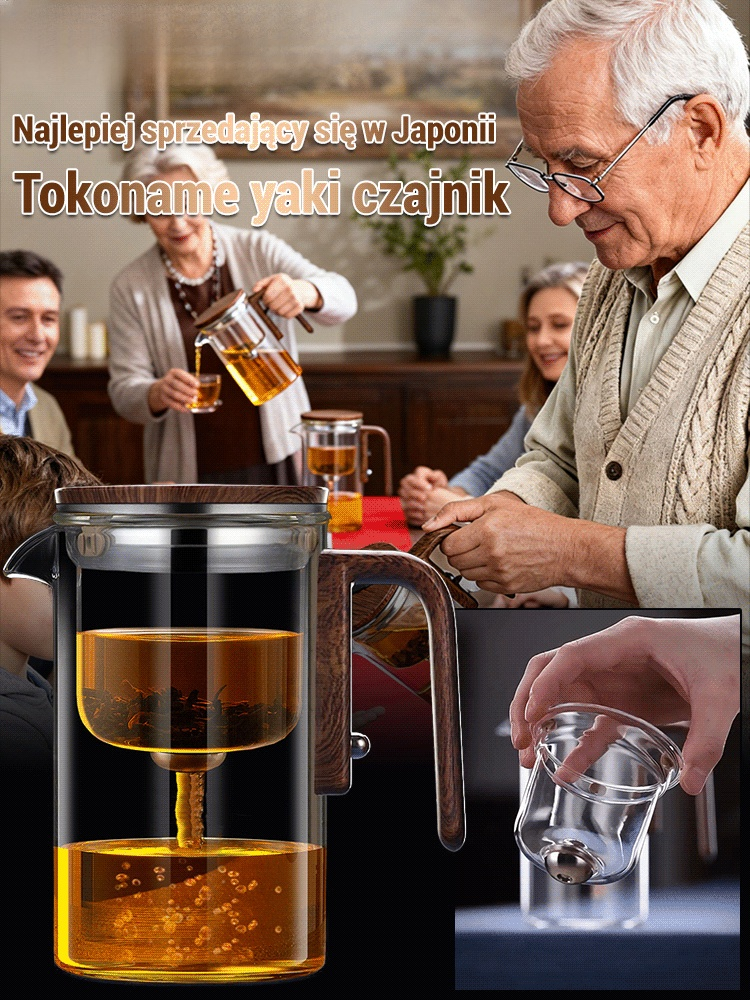 🌿Czajnik filtrujący z funkcją szybkiego dotknięcia — oddziela liście herbaty od herbaty w zaledwie 3 sekundy, 🍃dzięki czemu parzenie herbaty staje się łatwe i eleganckie.