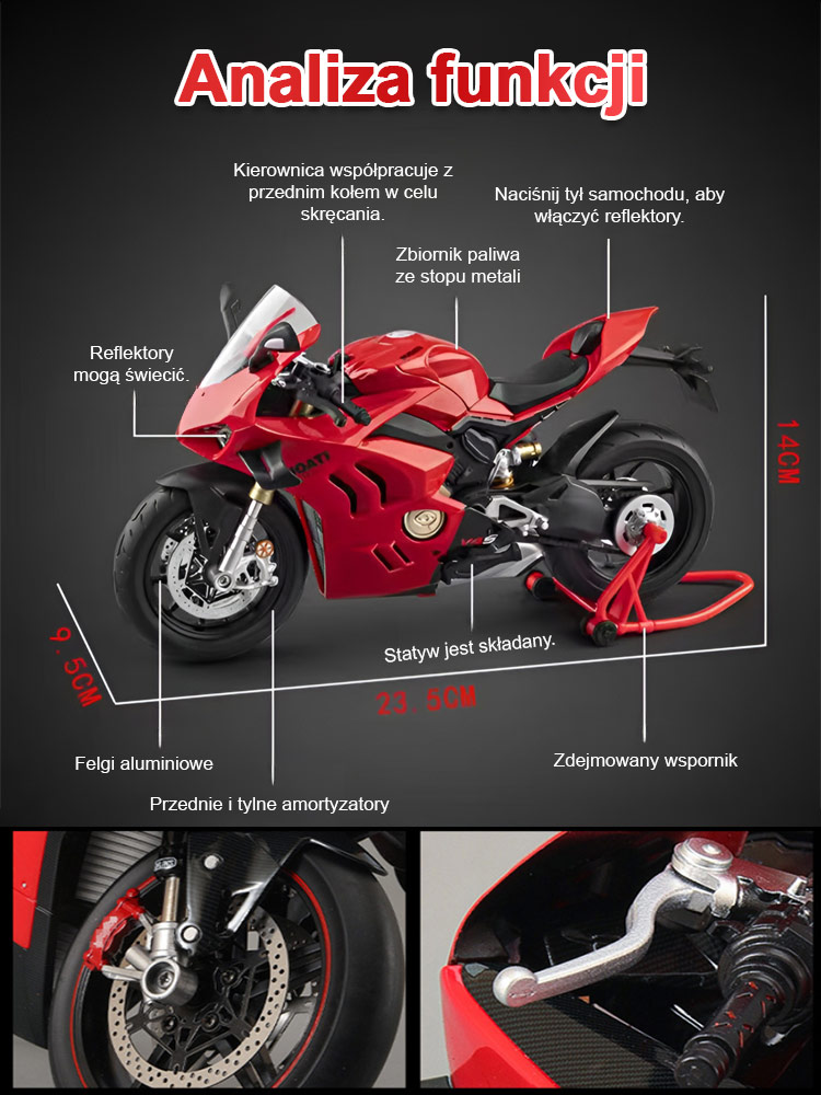 Limitowana edycja Panigale V4 w skali 1:12 ✨ Idealny prezent dla miłośników prędkości
