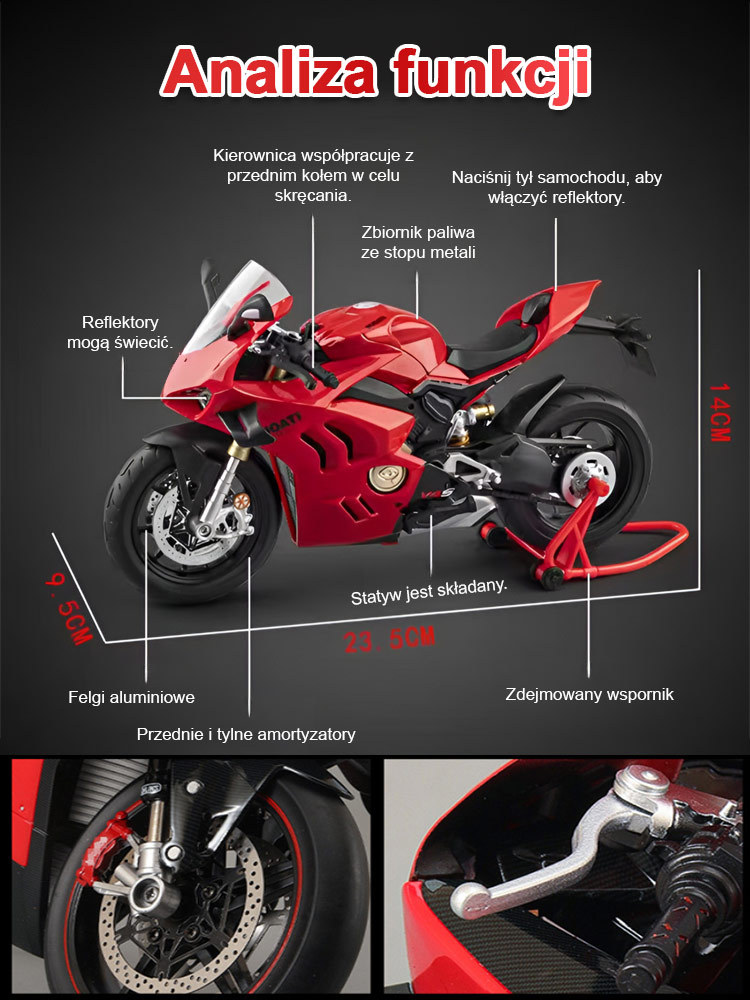 Limitowana edycja Panigale V4 w skali 1:12 ✨ Idealny prezent dla miłośników prędkości
