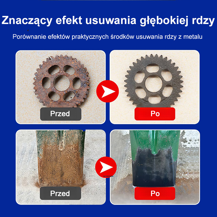 【Szybkie usuwanie rdzy】 Mocny środek antykorozyjny do stali 💪 – Bezpieczny, wydajny, ekologiczny. Odpowiedni do wszystkich powierzchni metalowych.