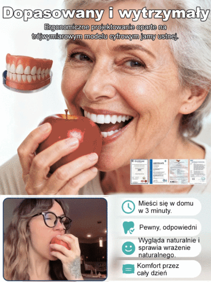 Pewność przy żuciu, już więcej nie martw się o luźne protez! 🦷 Amerykański zestaw do poprawy protez 🔥 Odzyskaj siłę młodzieńczego gryzienia!