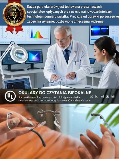 ✨Inteligentne, ultraleciutkie okulary do czytania✨ z funkcją zmiany ogniskowej, fotochromowymi soczewkami i ochroną przed światłem niebieskim