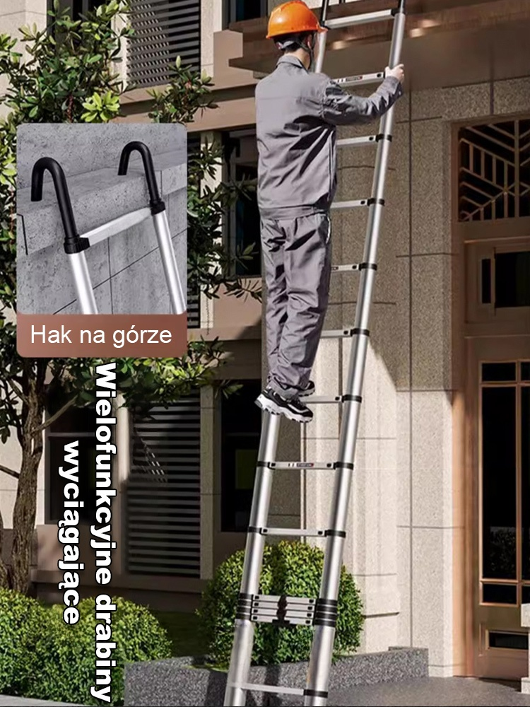 🏆Bezpieczna, stabilna i wszechstronna drabina teleskopowa do łatwych napraw domowych🌺