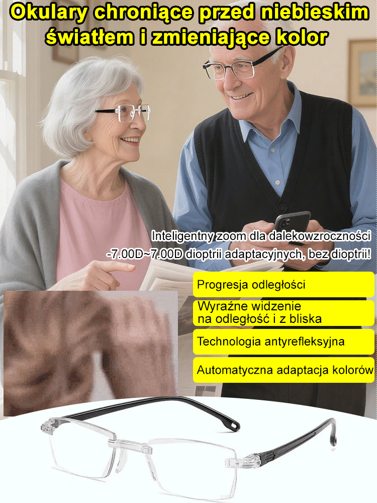 🛡️Podwójna ochrona, okulary filtrujące niebieskie światło👀eliminujące promieniowanie, łagodzące zmęczenie oczu📱zapewniające komfort podczas korzystania z telefonu
