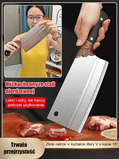 🔪Super ostry nóż kuchenny ze stali nierdzewnej✨ do precyzyjnego krojenia i łatwego obchodzenia się z różnymi składnikami