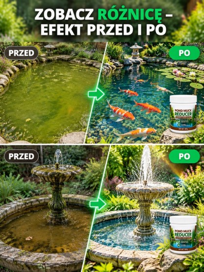 💧 Krystalicznie Czysta Woda w 3 Minuty! Oczyszczacz Stawu i Oczka Wodnego! 50% OFF 