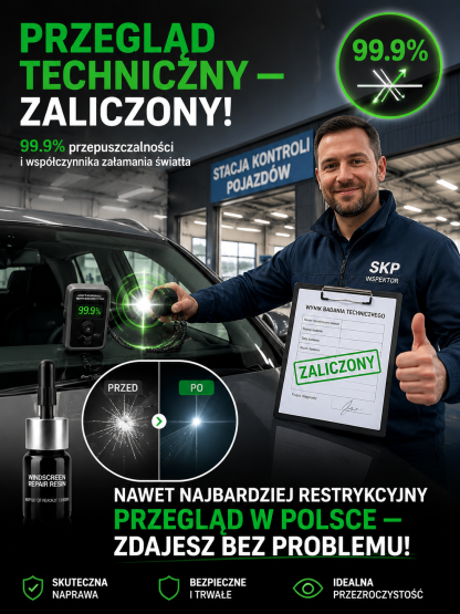 Zaoszczędź tysiące na naprawie szyby samochodowej! 🚗 Kompleksowy zestaw do samodzielnego usuwania pęknięć po kamieniach w zaledwie 3 minuty. ⏱️